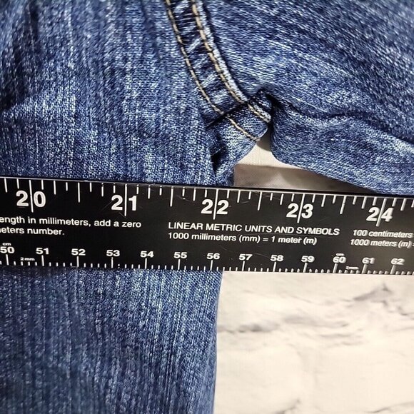 Crossroads Denim Jacket Womens L Large Vintage Button Up 100% Cotton Blue - Picture 8 of 10